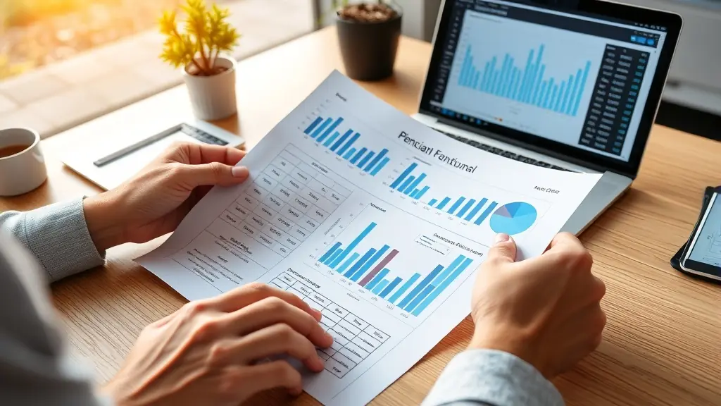 Persona revisando estados de cuenta de fondo de pensiones AFP en Perú